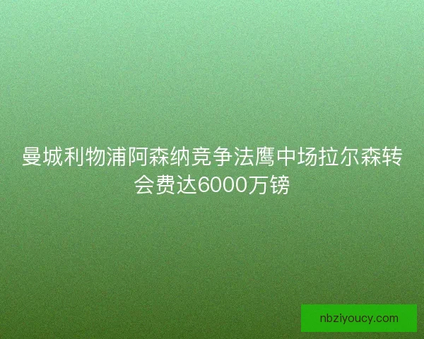 曼城利物浦阿森纳竞争法鹰中场拉尔森转会费达6000万镑
